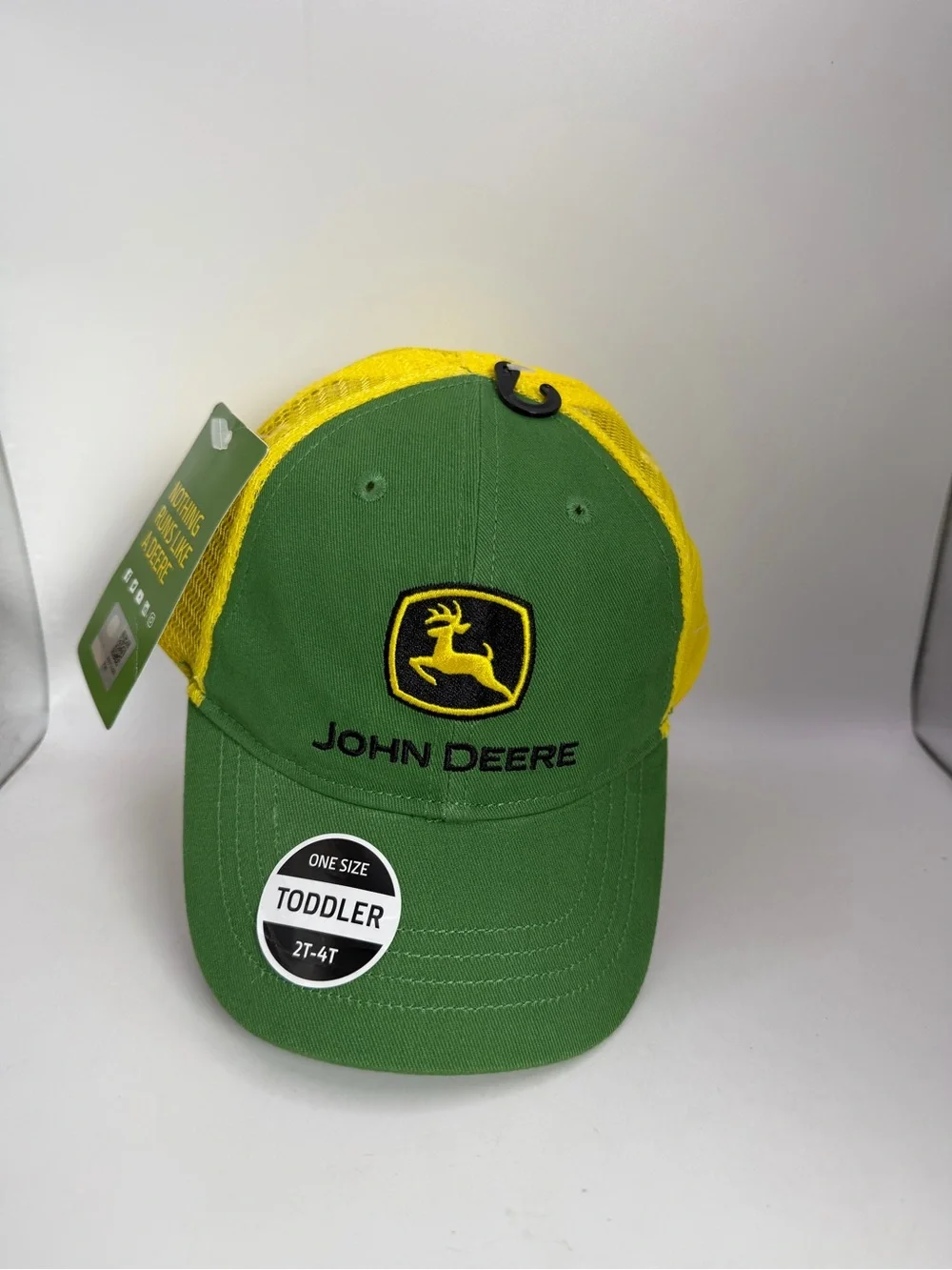 John Deere Toddler Green/Yellow Mesh Farmer/Trucker Snapback Adjustable Hat